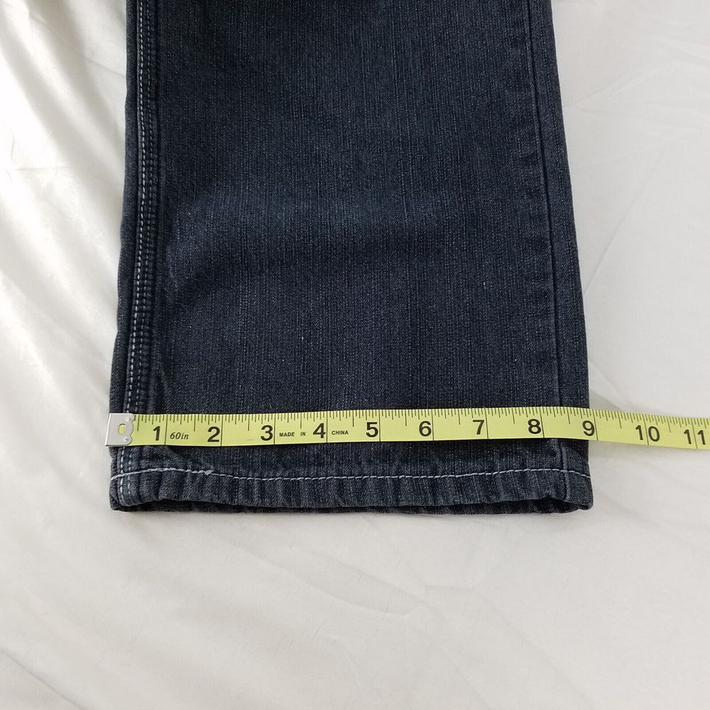 Mecca Jeans Mens 38 x 34 Black Slim Fit Straight Charcoal Denim Actual W34 x L31 - Picture 6 of 11